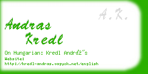 andras kredl business card